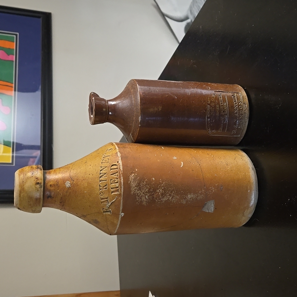 Pair of antique BEER bottles